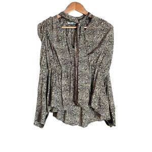Zara cheeta long sleeve blouse‎